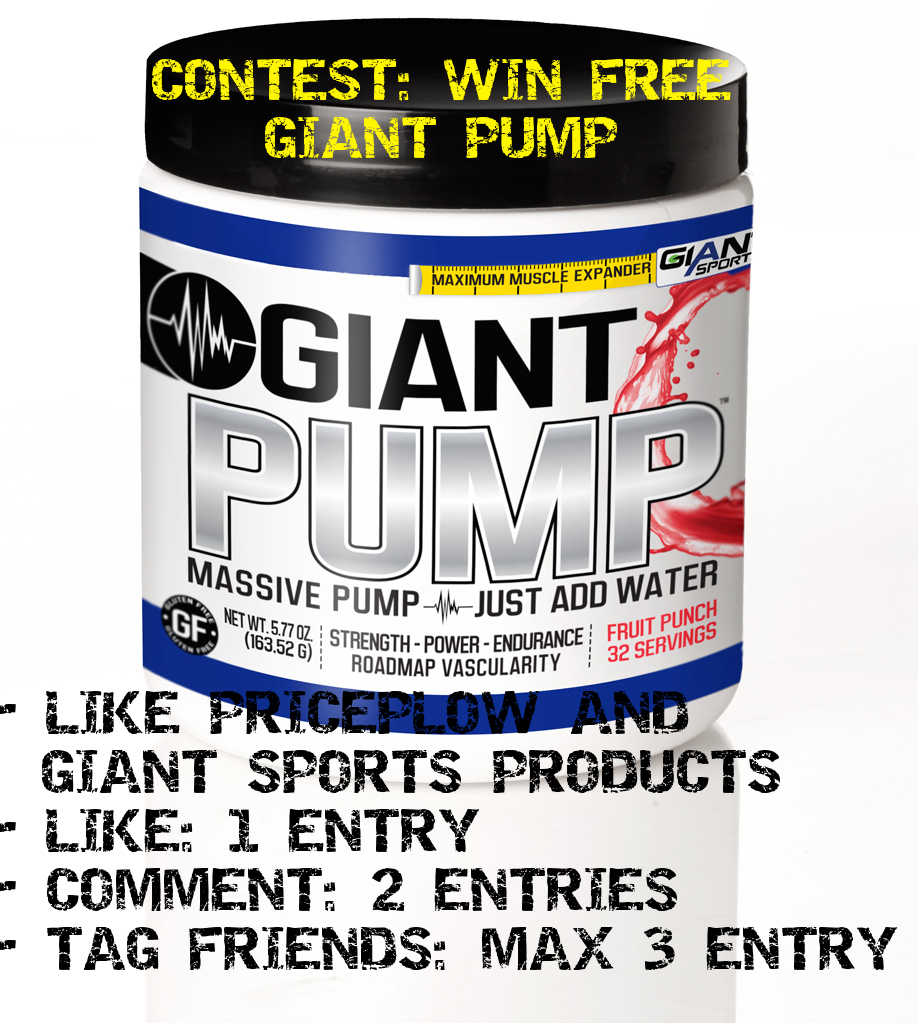 Giant Pump StimFree Pre Workout Tape Measure Included!