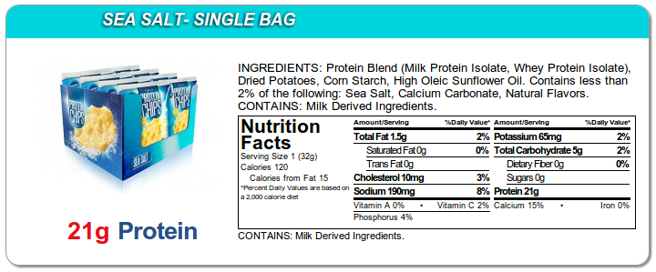 Quest Protein Chips - Sea Salt Ingredients