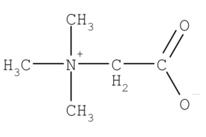 This is the structure of betaine aka trimethylglycine. 