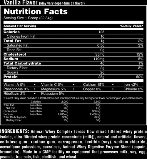 Animal Whey – Universal Animalizes their Protein Line