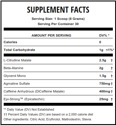 prime hp max nutrition workout pre ingredients supplement facts label samedaysupplements