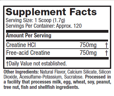 MuscleTech Creactor Ingredients