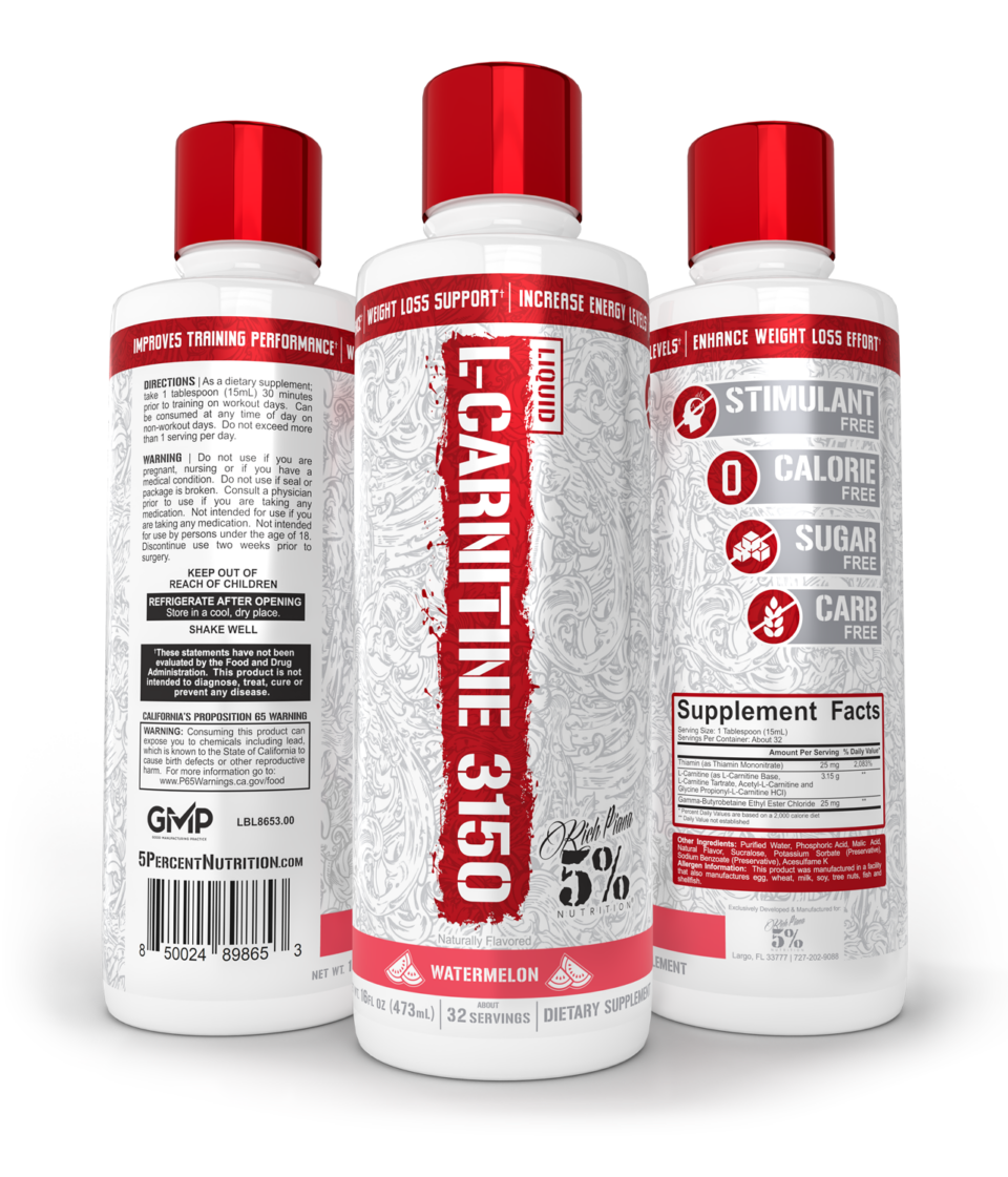 5 Nutrition Liquid LCarnitine 3150 The Rich Piana of Carnitine