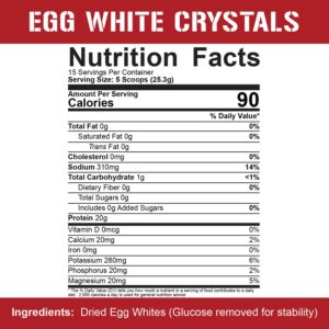 5% Nutrition Egg White Crystals Ingredients