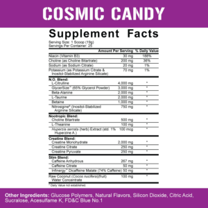 5% Nutrition Kill It Reloaded Cosmic Candy Ingredients