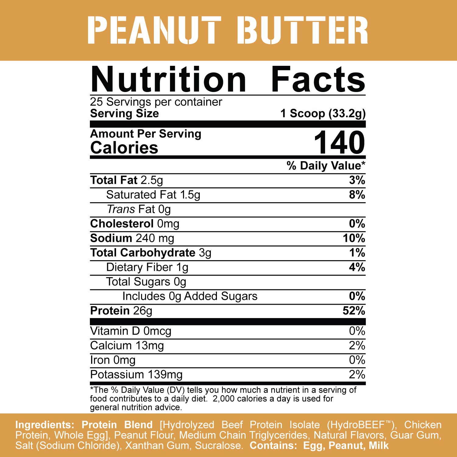5% Nutrition Shake Time Peanut Butter Ingredients