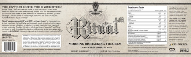 Ambrosia Ritual AM Label