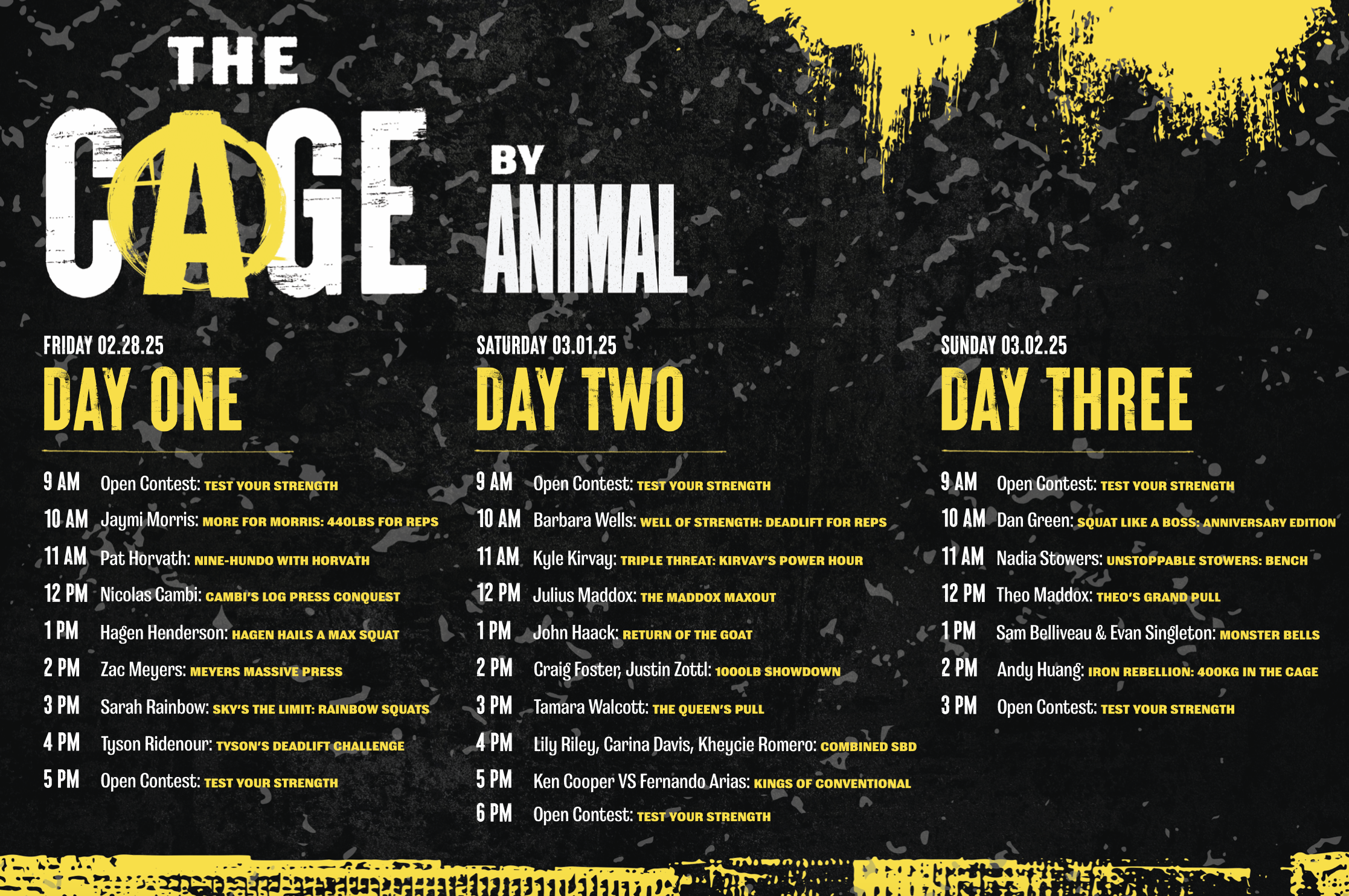 Animal Cage Schedule