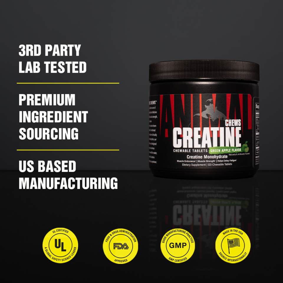 Animal Creatine Chews Take on Green Apple Flavor!