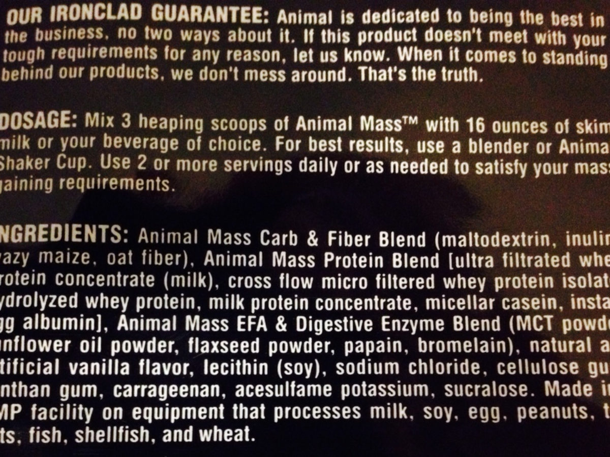 Animal MASS: Universal's Answer to Weight Gainers