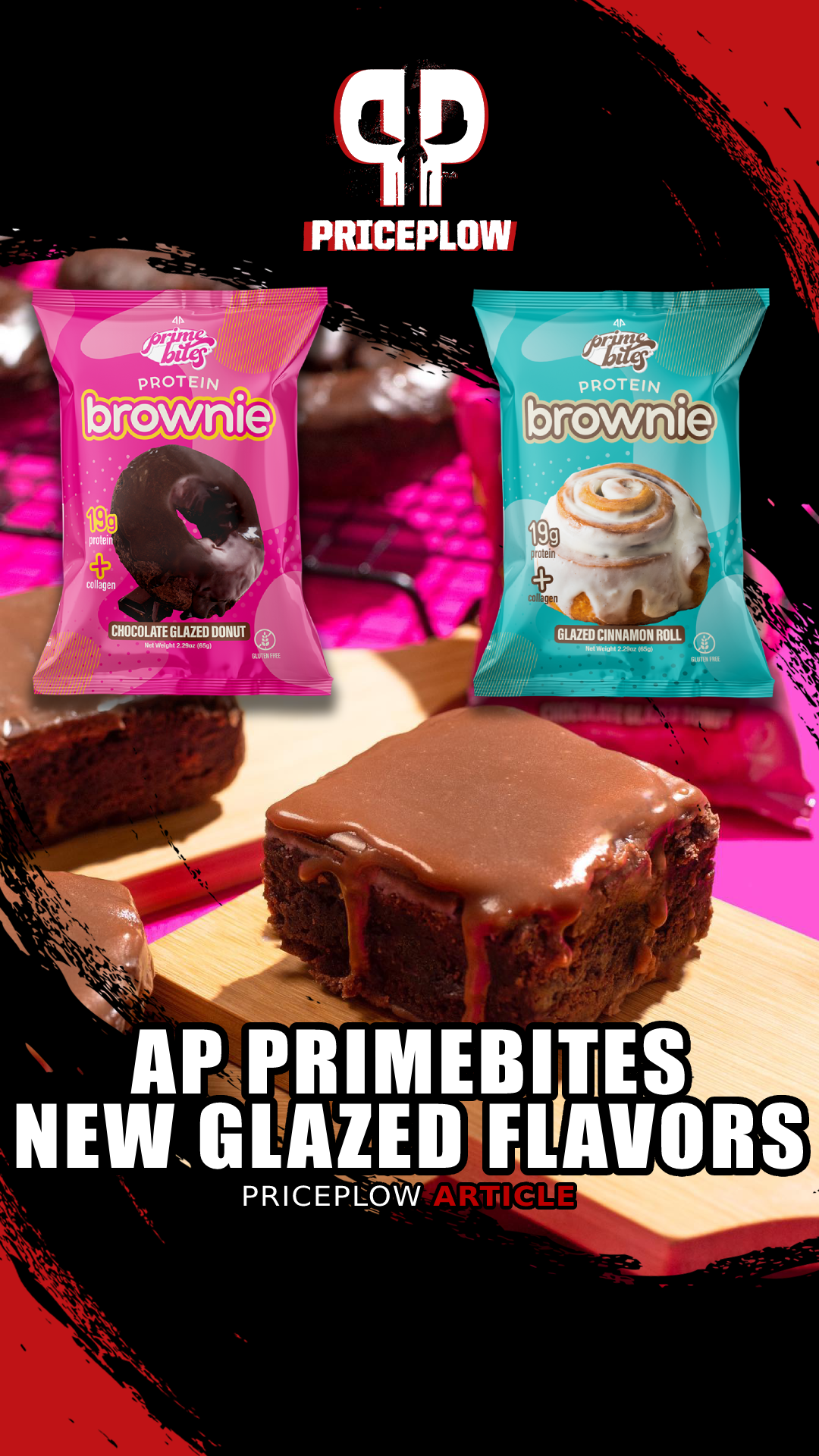AP Prime Bites Protein Brownies Glazed