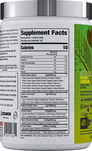 Alpha Prime Supps Greens Fruits Immune Supplement Facts