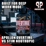 Apollon Nutrition Overtime V6: Hardcore Nootropic Upgraded with Dual PEA, Dual-Caffeine Stack