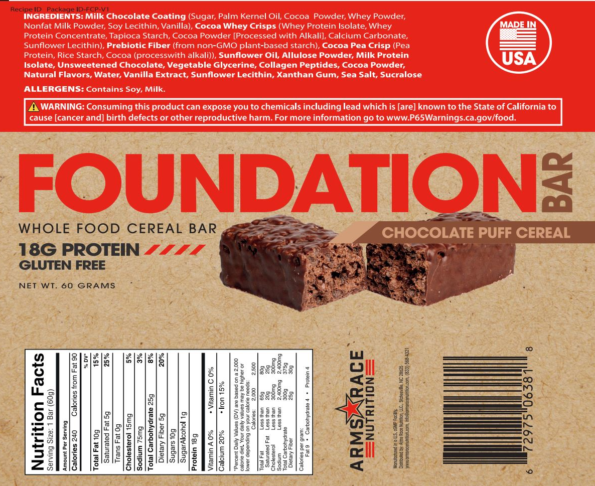 Arms Race Nutrition Foundation Bar Chocolate