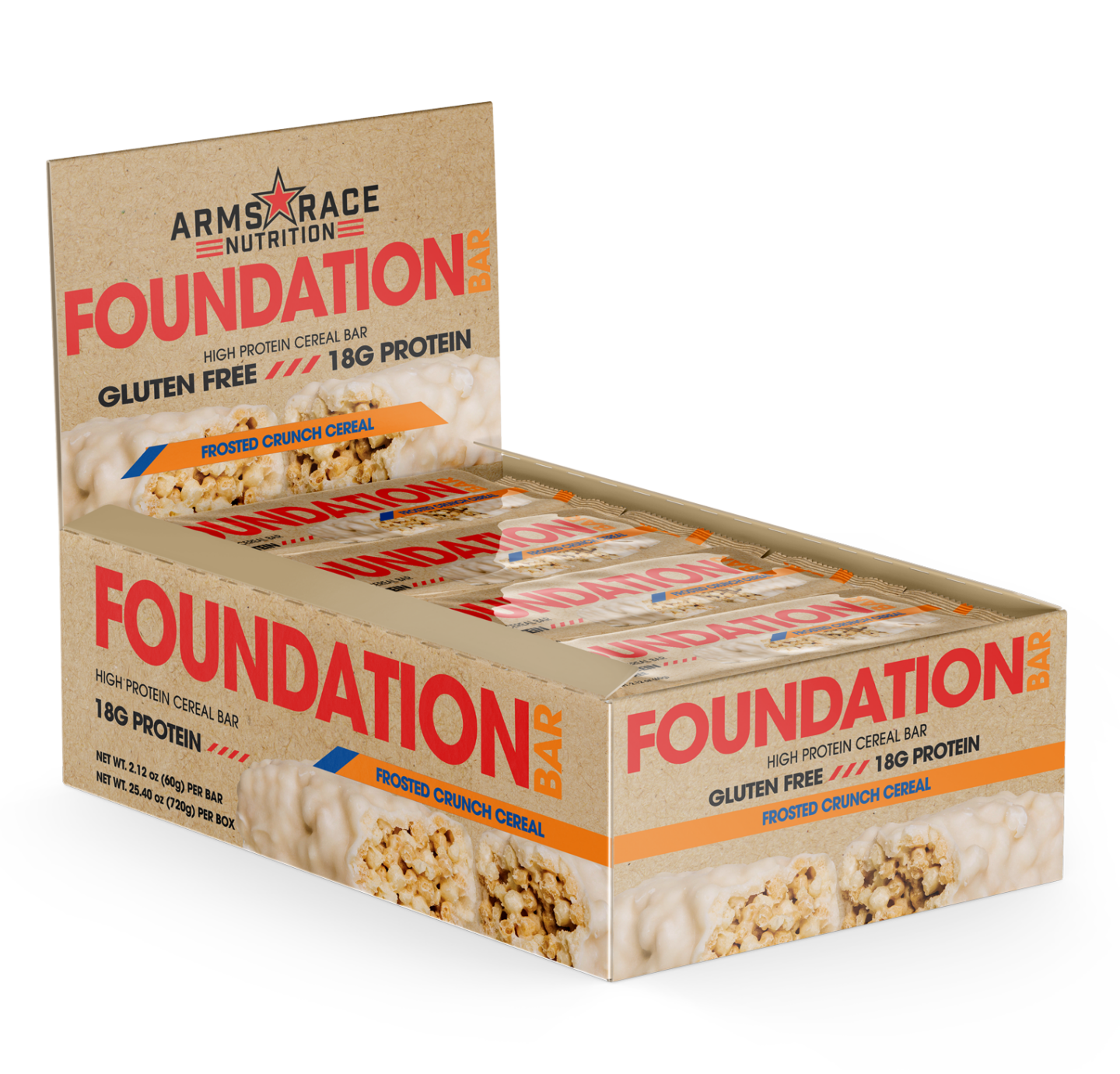 ARN Foundation Bar Flavors Fruity Cereal & Frosted Crunch Cereal
