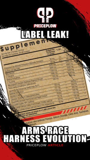 Arms Race Nutrition Harness Evolution Label Leak!