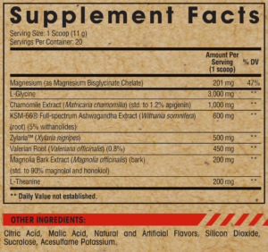 Arms Race Nutrition Nite Nite Ingredients
