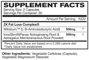 AstroFlav 2X Ingredients