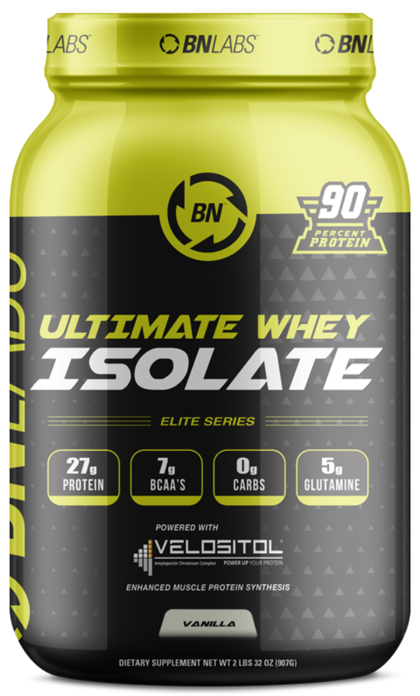 BN Labs Ultimate Whey Isolate 90 Protein by Weight, with Velositol!