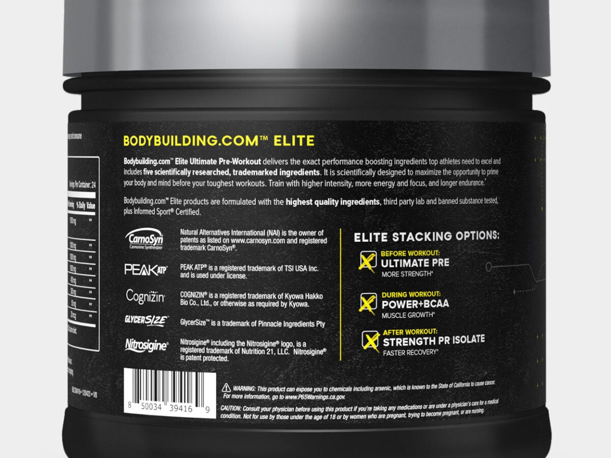 Bodybuilding ELITE Ultimate Pre Workouts Bring a Loaded Base