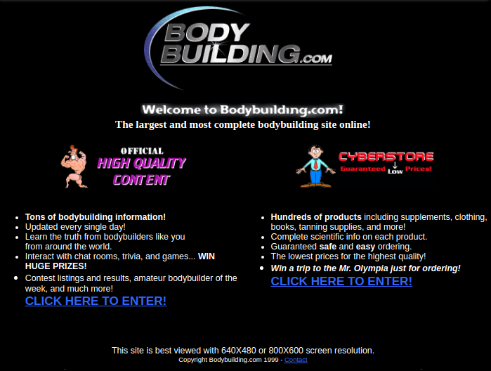 Bodybuilding.com in May 1999