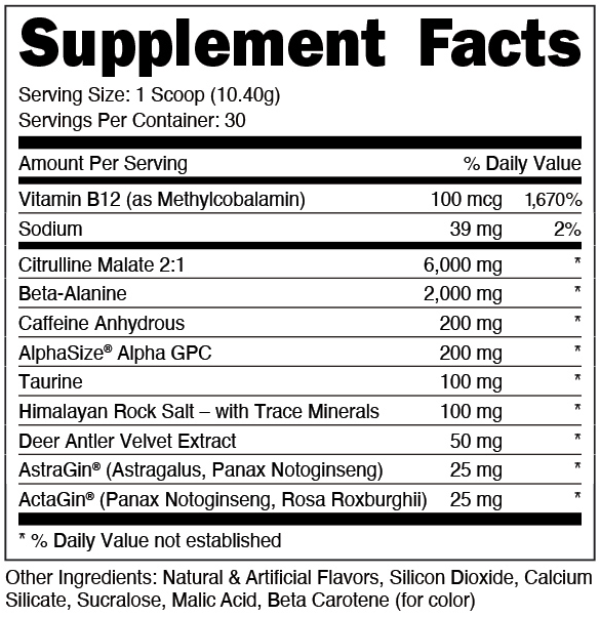 Bucked Up Pre Workout Come for the Deer Antler Velvet, Stay for the