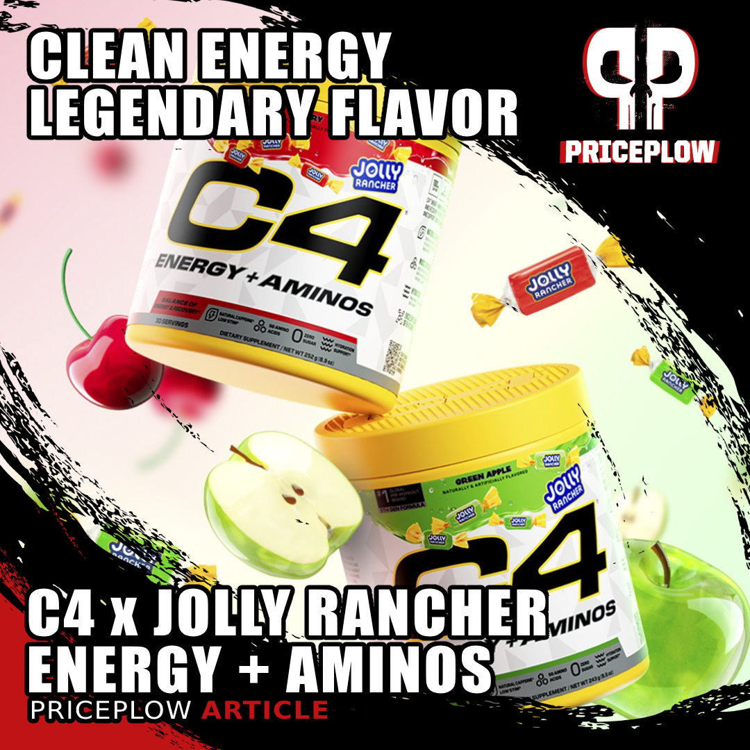 C4 Energy + Aminos Bring a Blend of Aminos, 100mg Natural Caffeine, and Jolly Rancher Flavors!