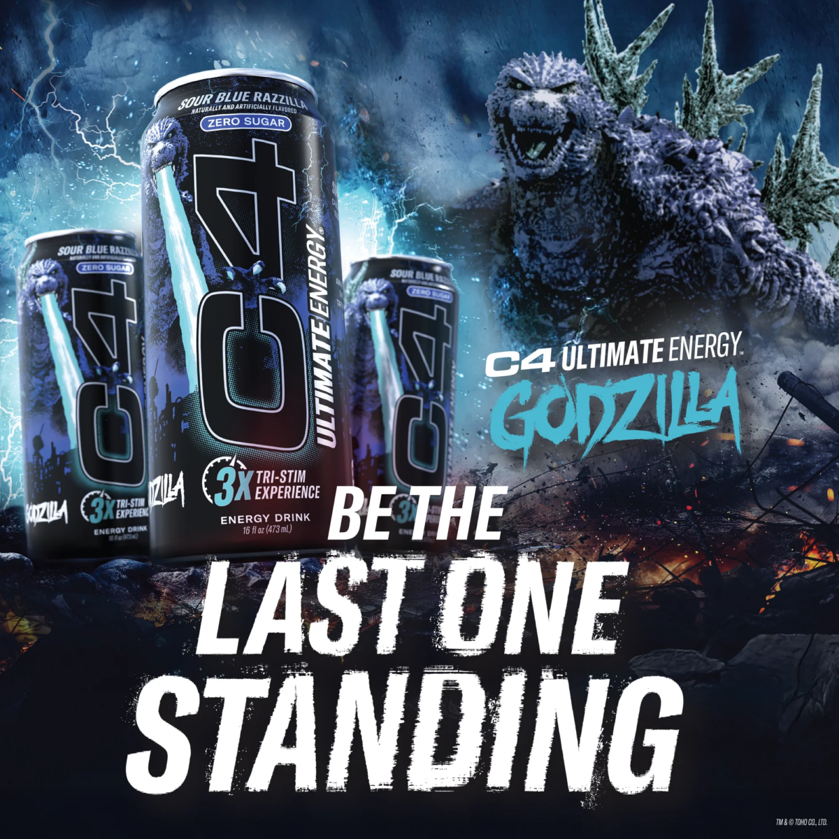 C4 Razilla C4 Ultimate Energy x Godzilla: Sour Blue Razzilla Brings Monster-Sized ...