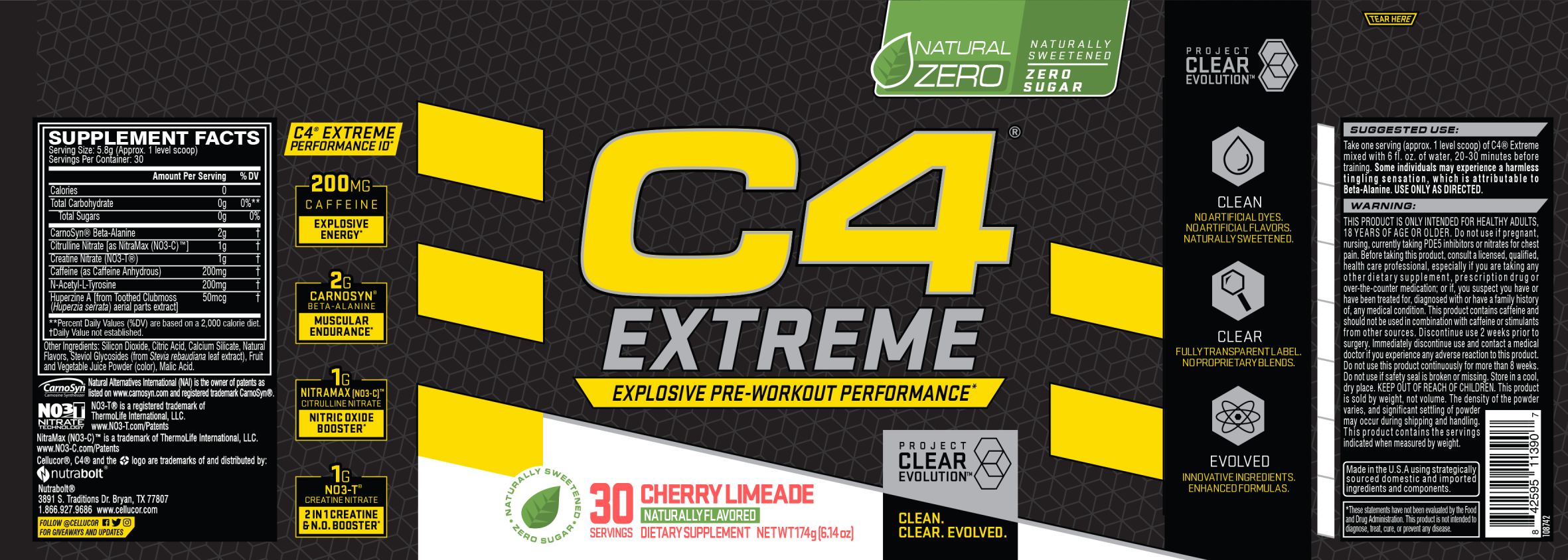 Cellucor C4 Extreme Natural Zero Label