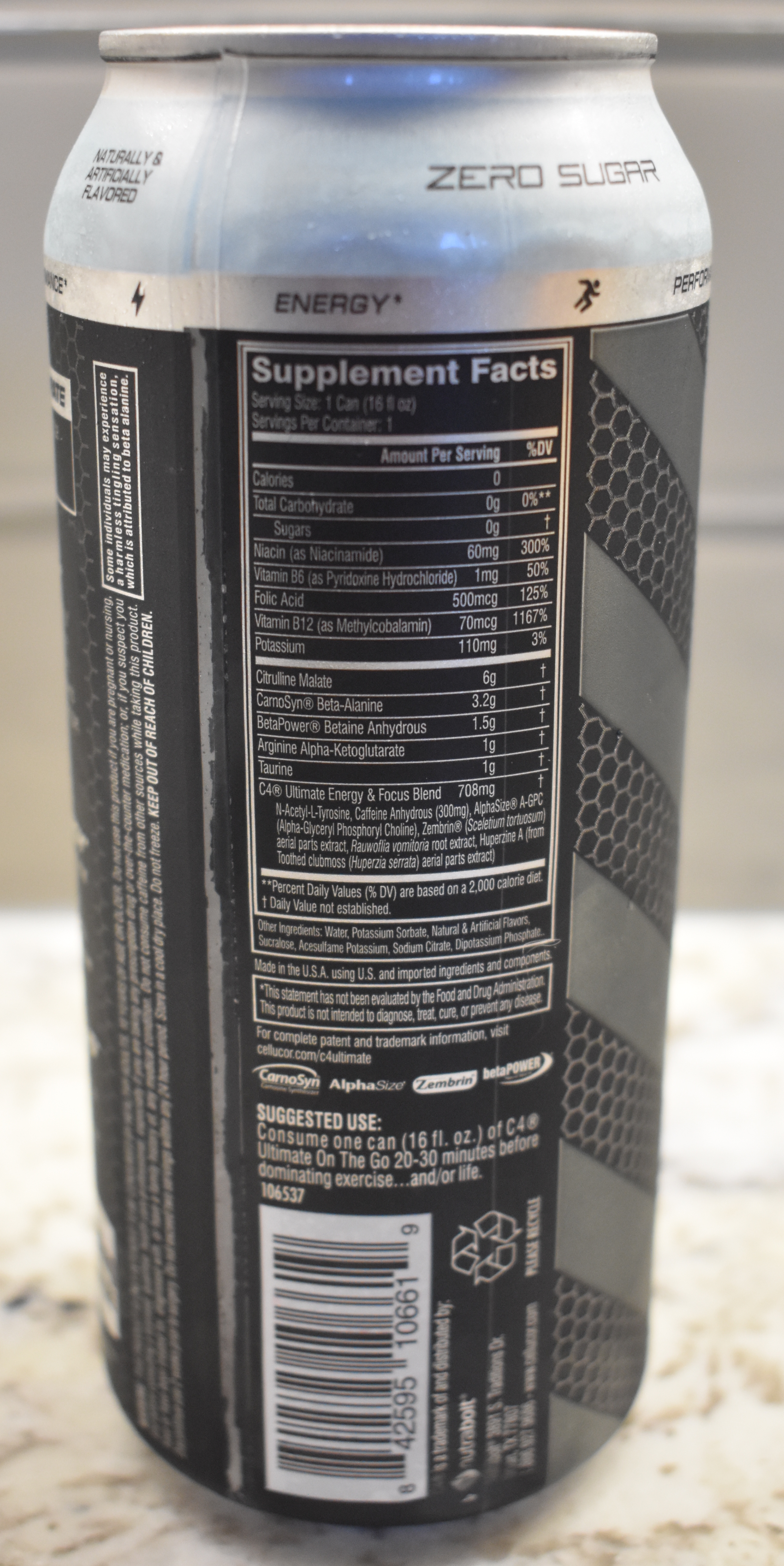 Cellucor C4 Ultimate on the Go Label