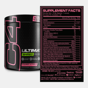 Cellucor C4 Ultimate Shred Supplement Facts
