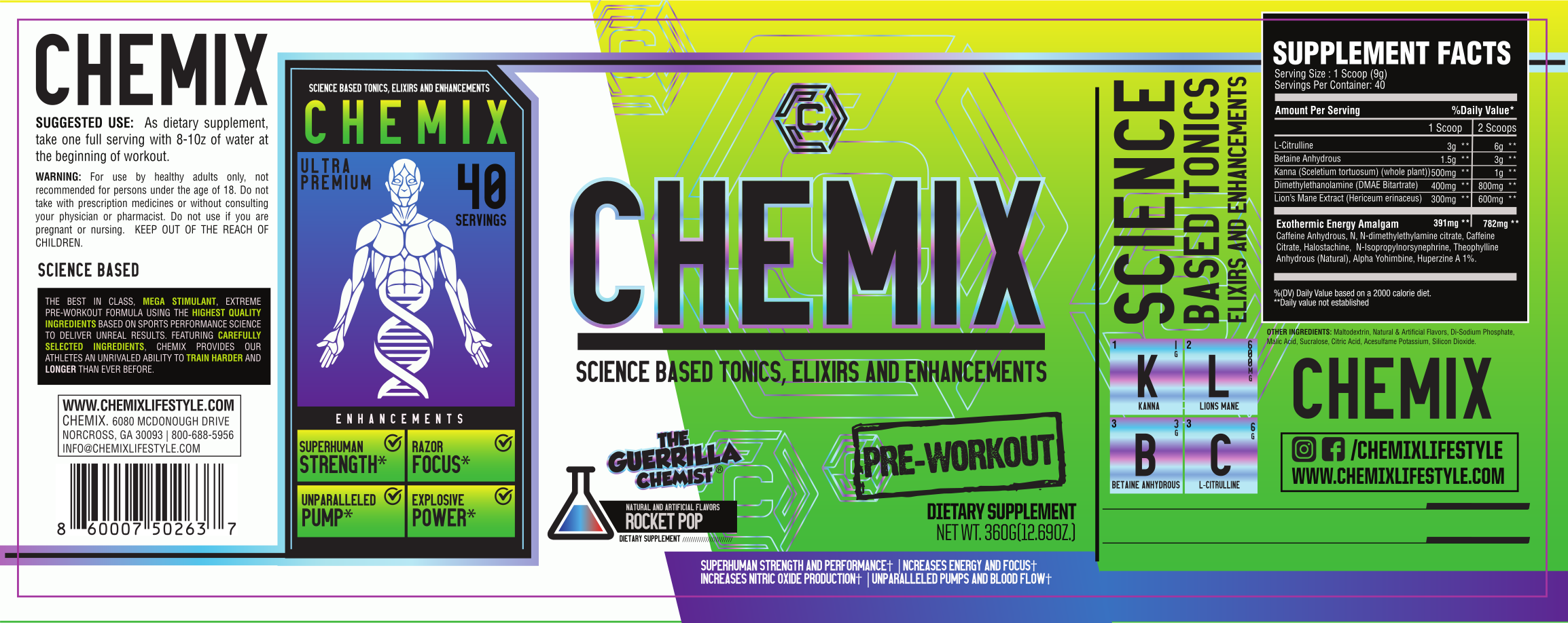 Chemix Pre-Workout V3 Label