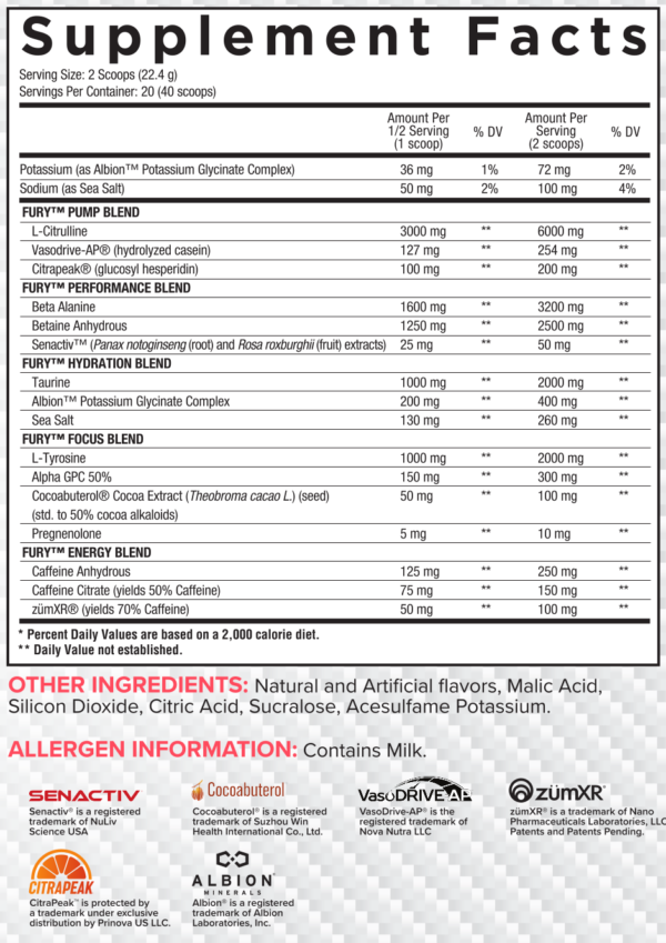 Core Nutritionals FURY PreWorkout v2 Now Available Everywhere