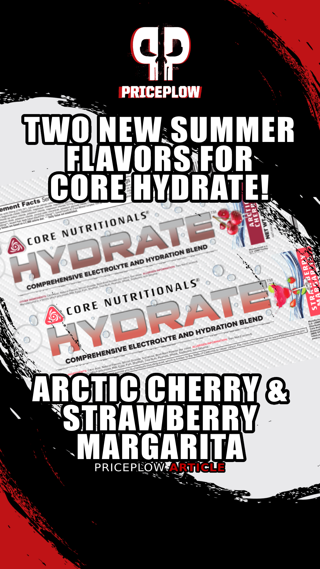 Core Hydrate Arctic Cherry & Strawberry Margarita Flavors
