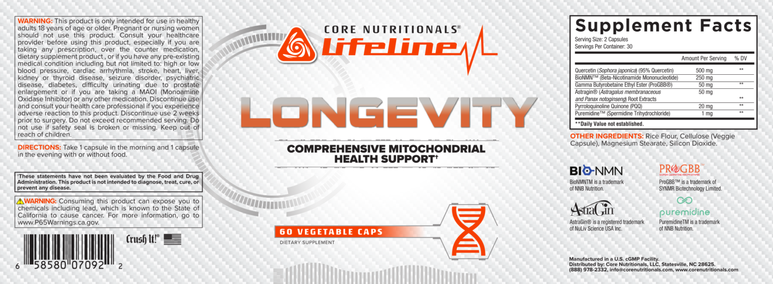 Core LONGEVITY Introduces MitochondriaBoosting Puremidine