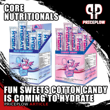 Core Nutritionals HYDRATE Now in Fun Sweets Cotton Candy Collab!