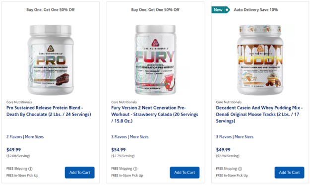 Core Nutritionals Vitamin Shoppe BOGO50 - Spring 2023