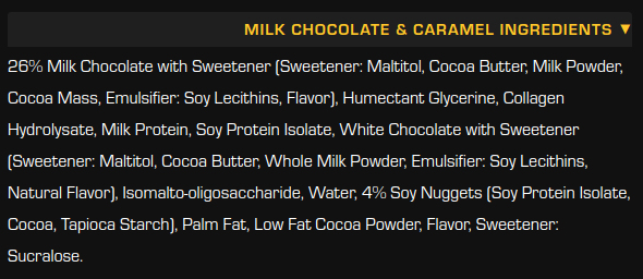Dedicated Nutrition Crisp Bar Ingredients