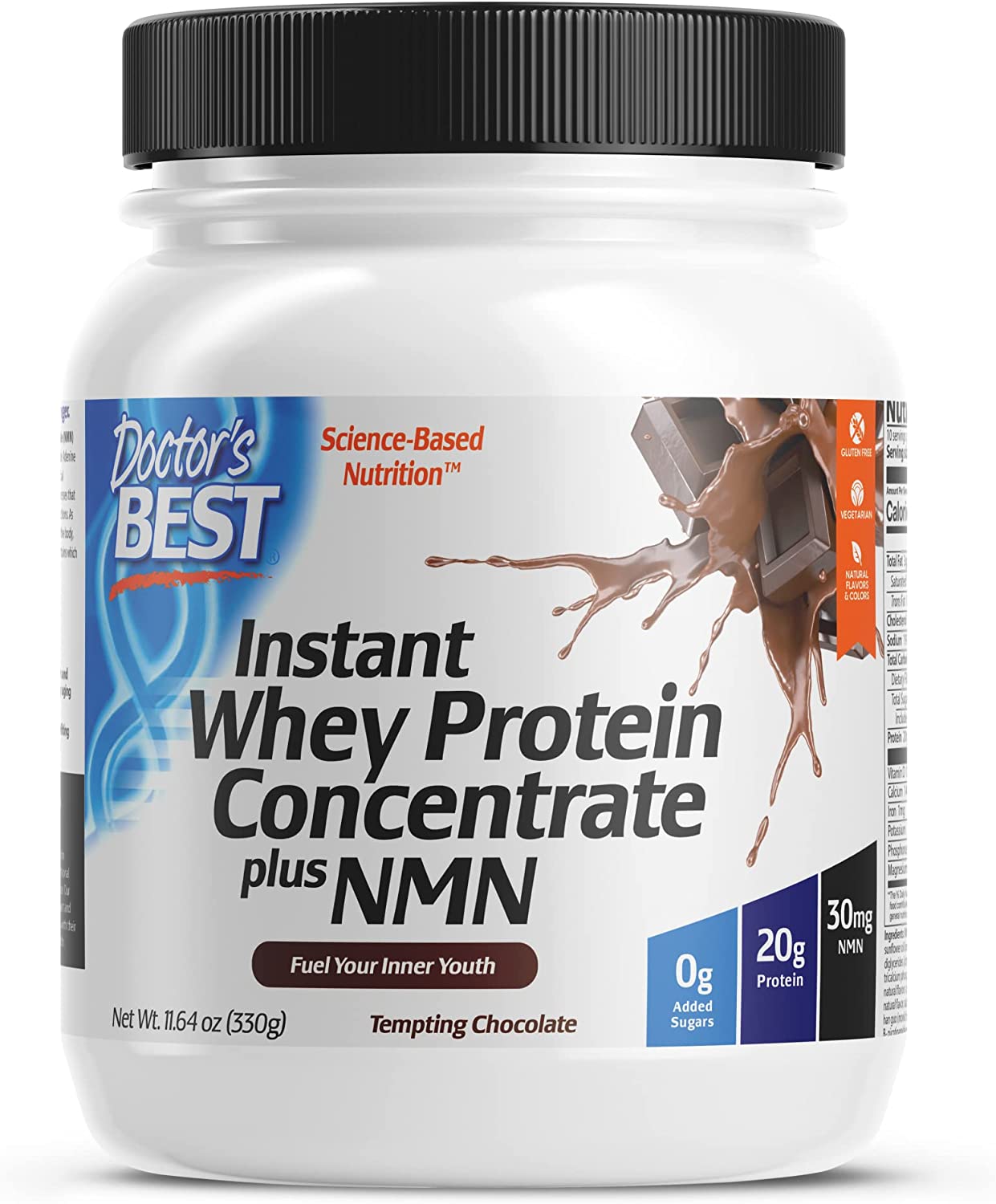 Doctor's Best Whey Protein Concentrate Plus NMN