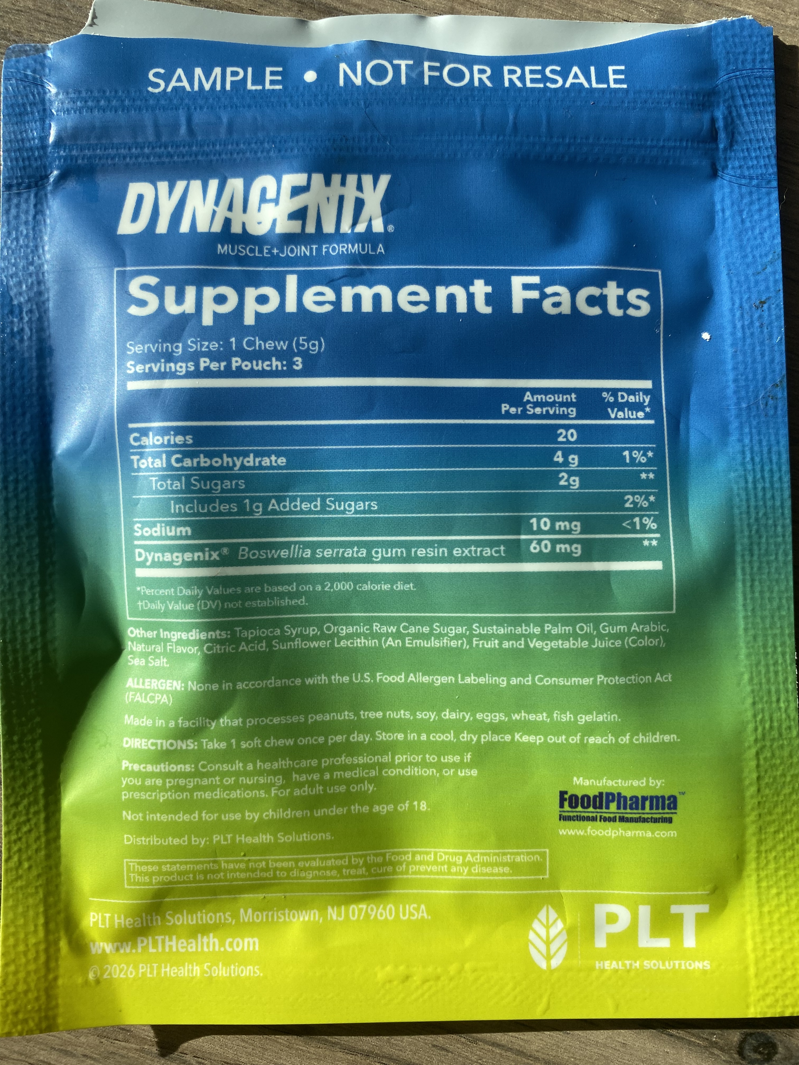 Dynagenix Chews Ingredients