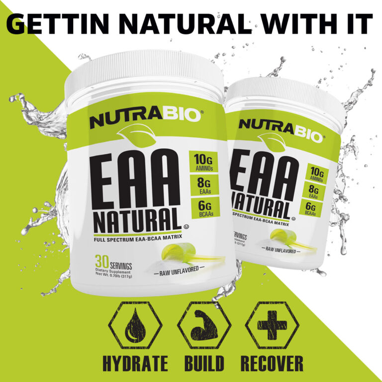 NutraBio EAA Natural Essential Amino Acids without Sucralose!