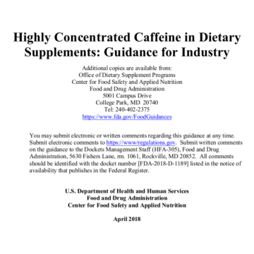 FDA Warns Against Concentrated Caffeine (Pure Powder & Liquids)