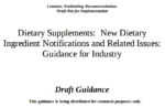 FDA NDI Draft Guidance 2016