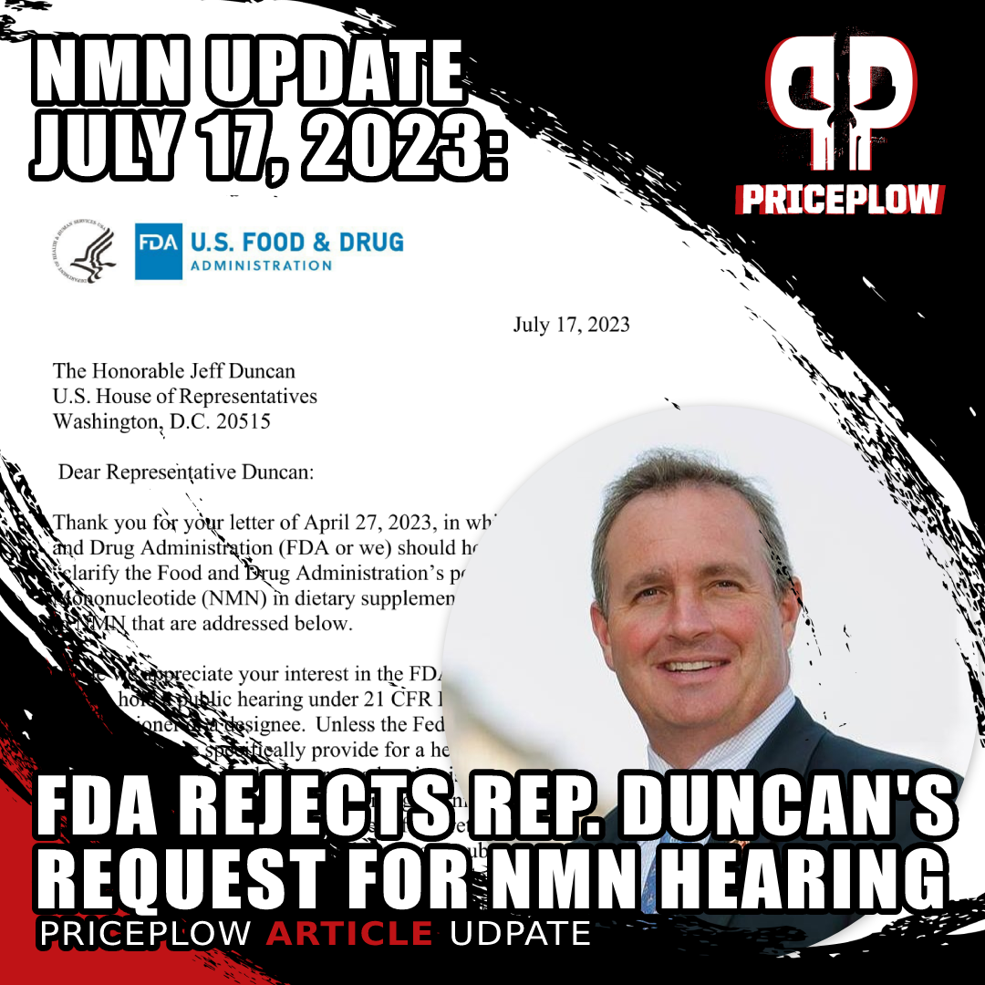 FDA Rejects Rep. Duncan's Request for Congressional Hearing on NMN