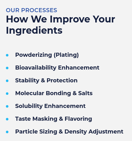 Formulate Supplement Ingredients