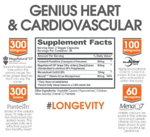 Genius Heart Cardiovascular Ingredients