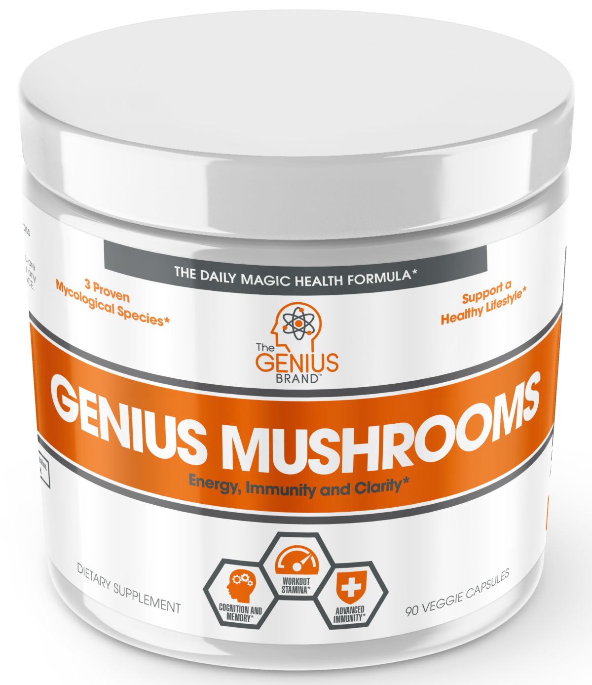 Genius Mushrooms Three Species for FullSpectrum Benefits