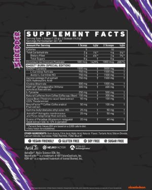 Ghost Burn Black Shredder Ingredients
