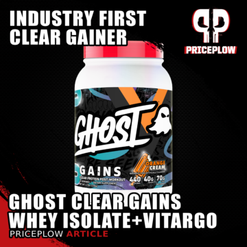GHOST Clear Gains: First-Ever Clear Protein Gainer Combines Whey Isolate with Vitargo