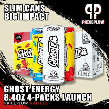 8.4oz Ghost Energy Cans! OG and Sour Patch Kids Flavors Hit Retail in 4-Packs